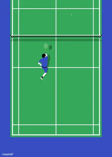 Badminton court illustration